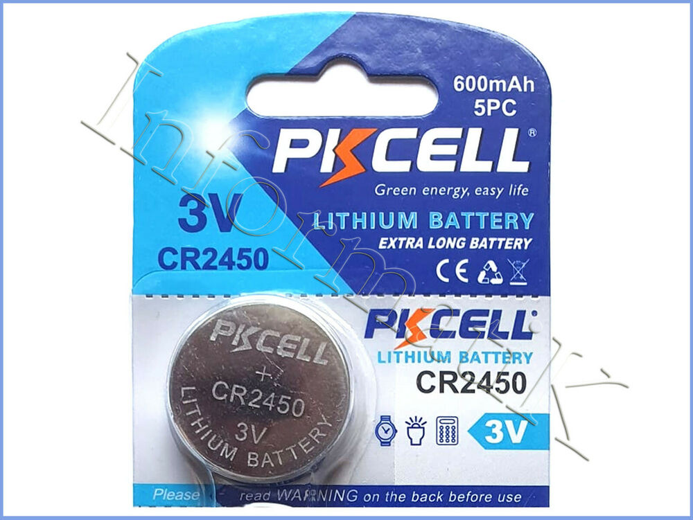 PKCell CR2450 CR 2450 3V Pila Batteria Battery Blister Button Coin Cell_main_foto