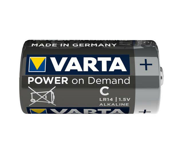 Varta Power on Demand Pila Batteria Alcalina Mezza Torcia Tipo C LR14 Baby 1.5V_main_foto