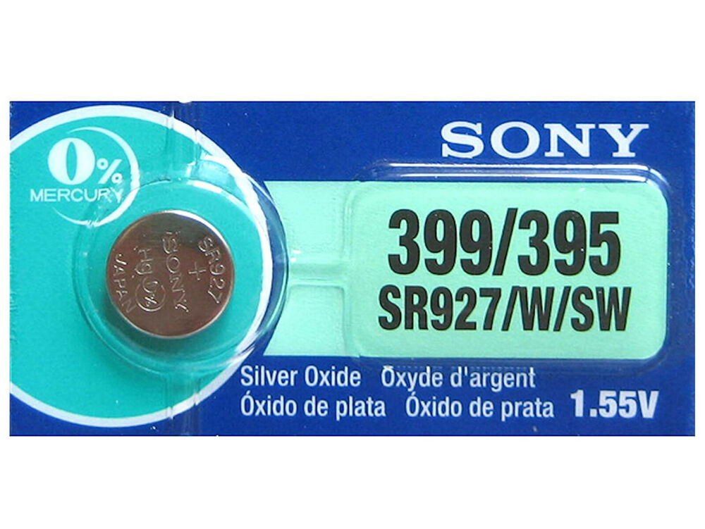Sony 399 395 Pila Batteria Orologio Mercury Free Silver Oxide SR927W SR927SW_main_foto