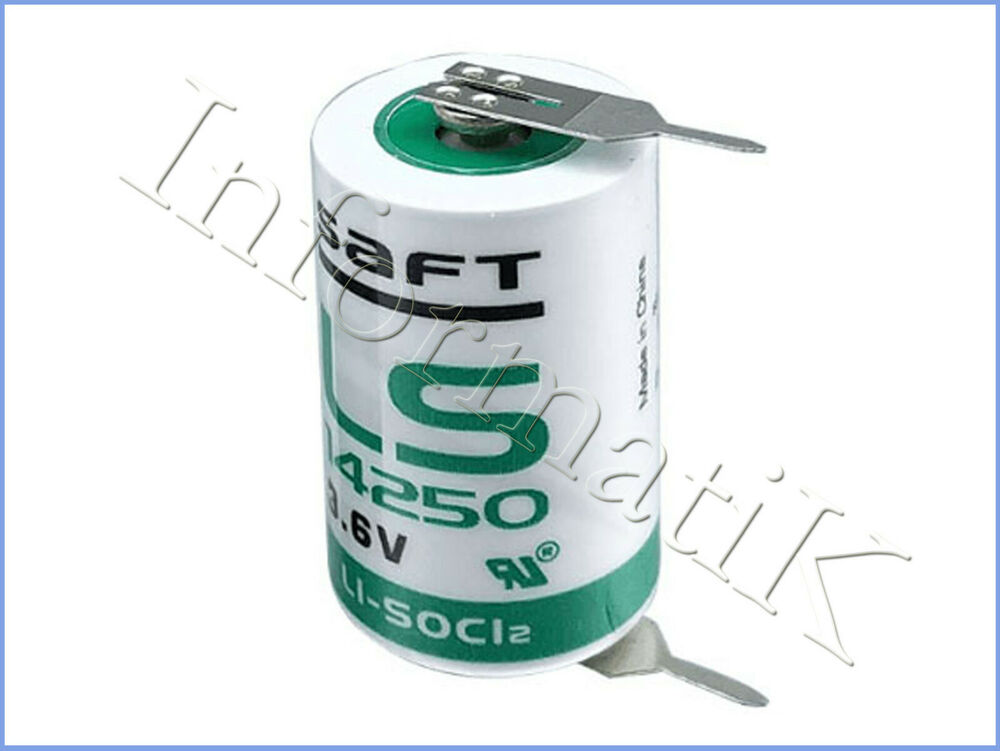 Saft LS14250 Pila Batteria Lamelle 1/2 AA 3,6V Li-SoCl2 1200mAh Antifurto_main_foto