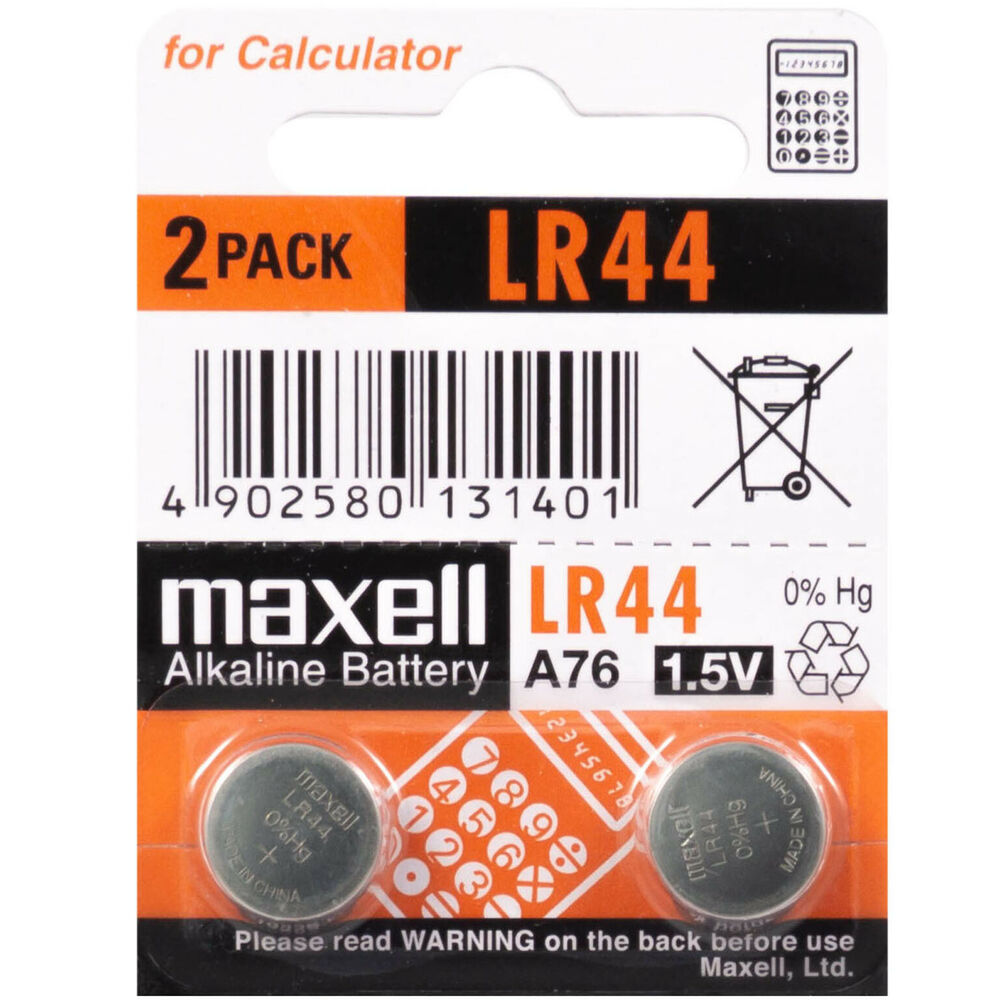 2 x Maxell 303 357 A76 AG13 G13A LR44L Pila Batteria Battery Blister Button Cell_main_foto