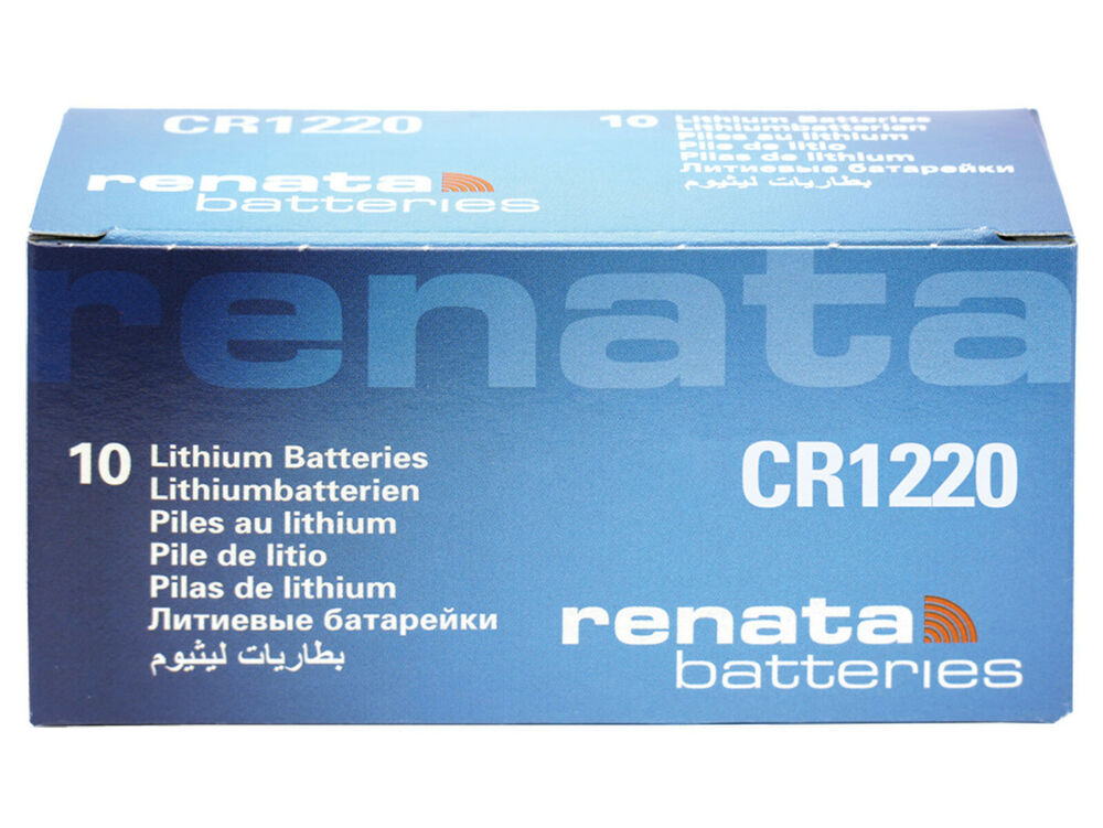 10 x Renata CR1220 Pila Bottone Batteria 3V replace CR BR DL ECR KCR LM ML 1220_main_foto