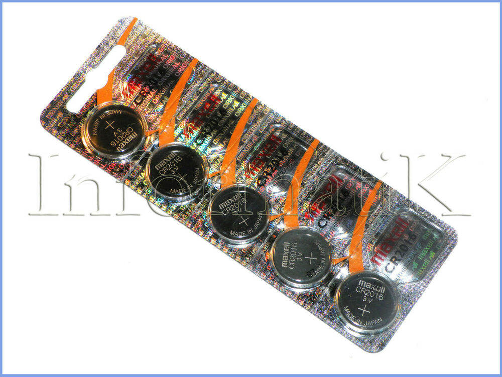 5 x Maxell CR2016 CR 2016 3V Pila Batteria a Bottone Tampone Coin Button Battery_main_foto
