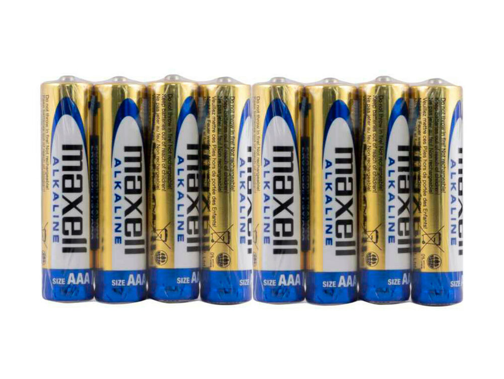 8 x Maxell Pile Ministilo Batterie Alcaline Micro AAA LR03 Shrink Battery_main_foto