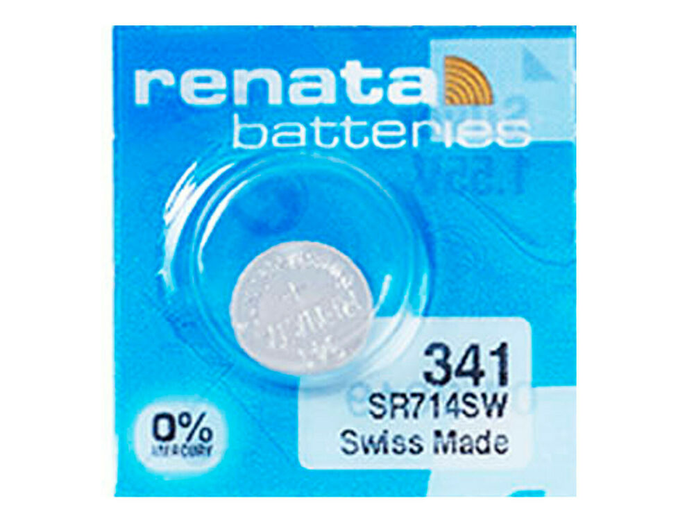 Renata 341 Pila Batteria Orologio Mercury Free Silver Oxide SR714SW Swiss 1.55V_main_foto