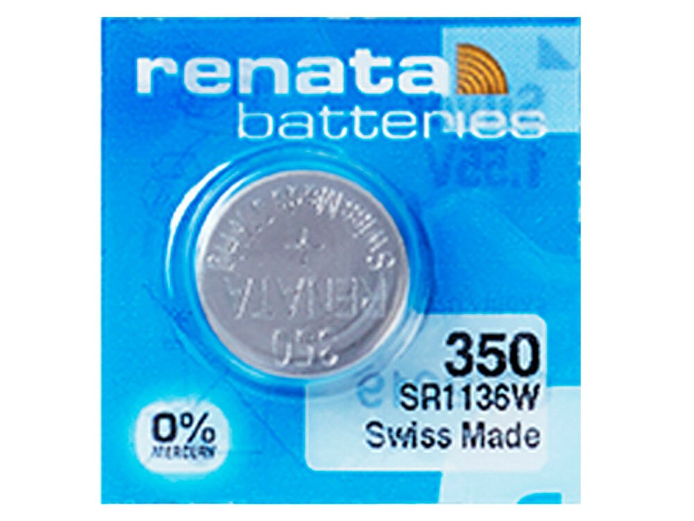 Renata 350 Pila Batteria Orologio Mercury Free Silver Oxide SR1136SW Swiss 1.55V_main_foto