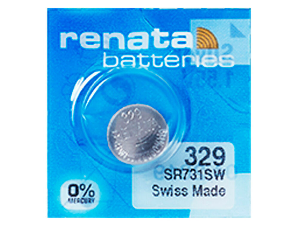 Renata 329 Pila Batteria Orologio Mercury Free Silver Oxide SR731SW Swiss 1.55V_main_foto
