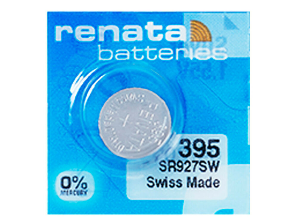 Renata 395 Pila Batteria Orologio Mercury Free Silver Oxide SR927SW Swiss 1.55V_main_foto