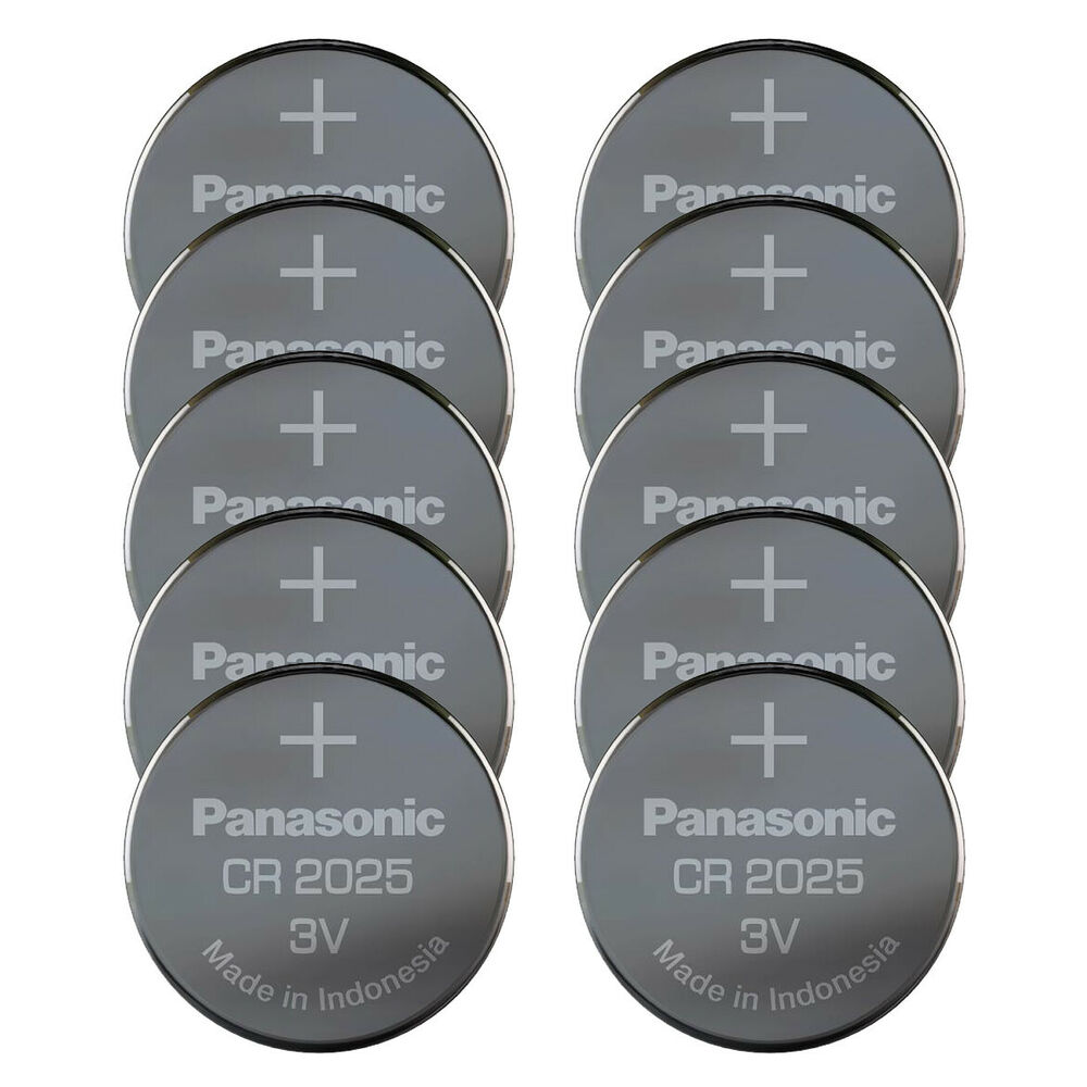 10 x Panasonic CR2025 Pila Bottone Batteria 3V replace CR BR DL ECR KCR 2025_main_foto