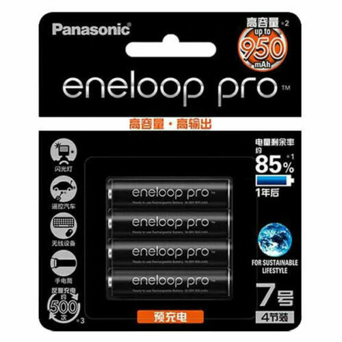 4 x Panasonic Eneloop Pro 950mAh Ni-MH AAA Pila Batteria Ricaricabile BK-4HCCA_main_foto