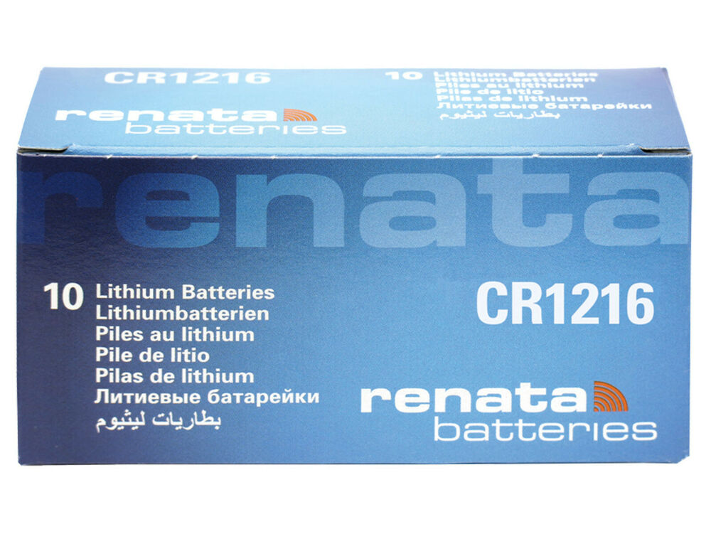 10 x Renata CR1216 Pila Bottone Batteria 3V replace CR BR DL ECR KCR LM ML 1216_main_foto