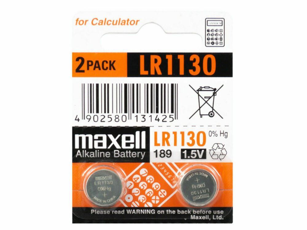 2 x Maxell 390 AG10 LR54 LR1130L 1.5V Pila Batteria Battery Blister Button Cell_main_foto