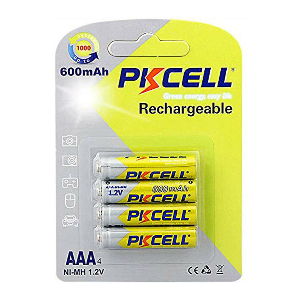 4 x PKCell AAA 1.2V 600mAh Ni-MH Pila Rechargeable Battery for Cordless Phone_main_foto