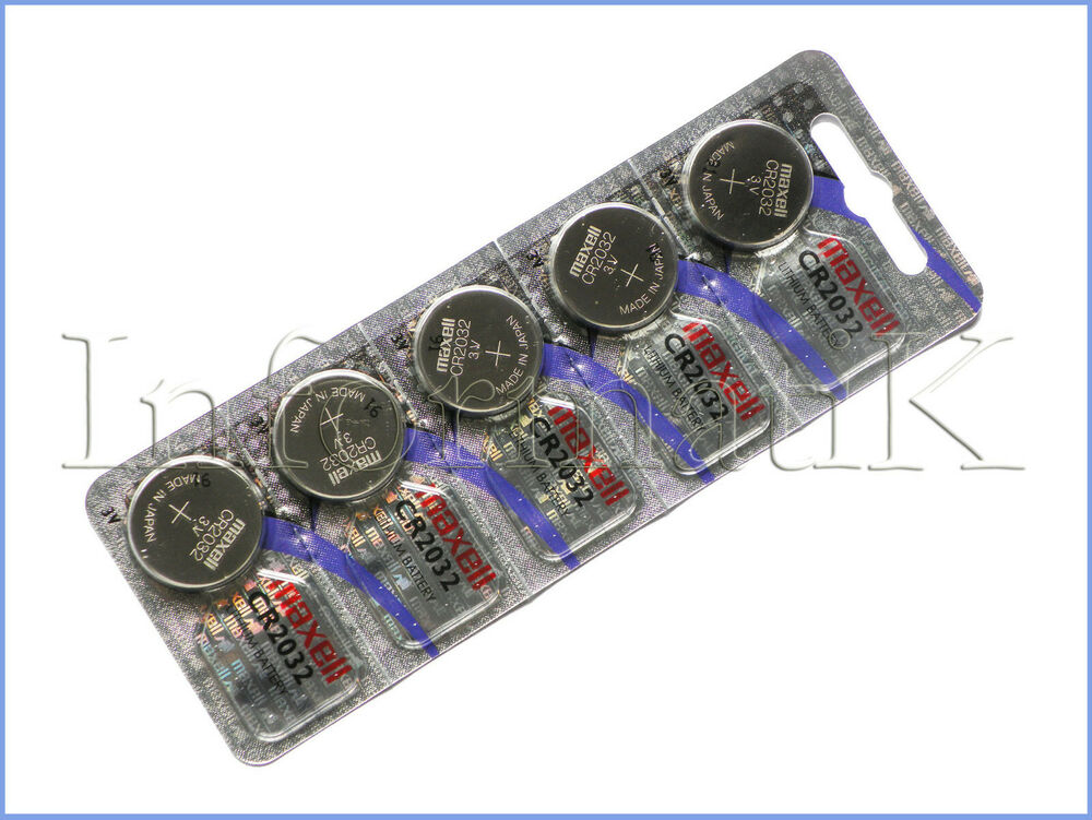 5 x Maxell CR2032 CR 2032 3V Pila Batteria a Bottone Tampone Coin Button Battery_main_foto