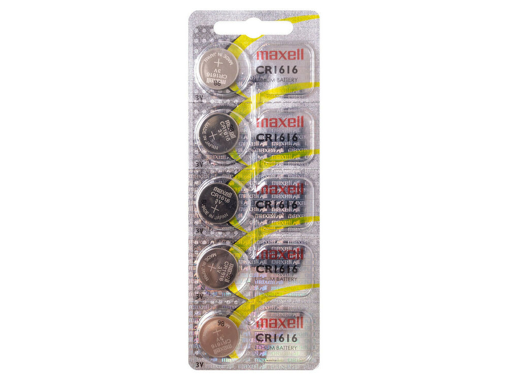 5 x Maxell CR1616 CR 1616 3V Pila Batteria a Bottone Tampone Coin Button Battery_main_foto