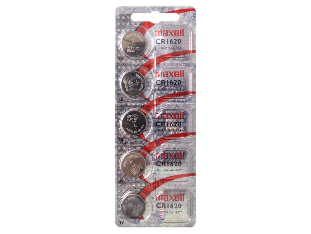 5 x Maxell CR1620 CR 1620 3V Pila Batteria a Bottone Tampone Coin Button Battery_main_foto