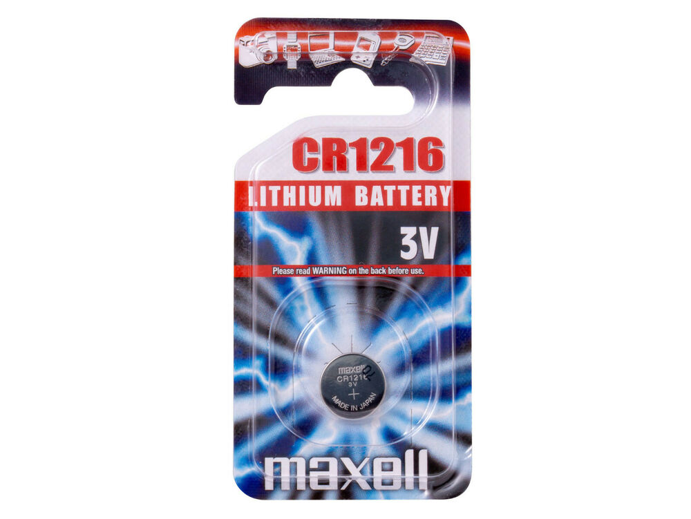 Maxell CR1216 Pila Bottone Batteria 3V replace CR BR DL ECR KCR LM ML 1216 1216B_main_foto