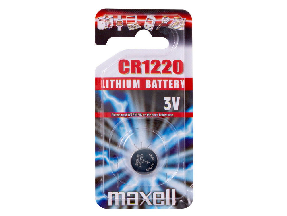 Maxell CR1220 Pila Bottone Batteria 3V replace CR BR DL ECR KCR LM ML 1220 1220B_main_foto