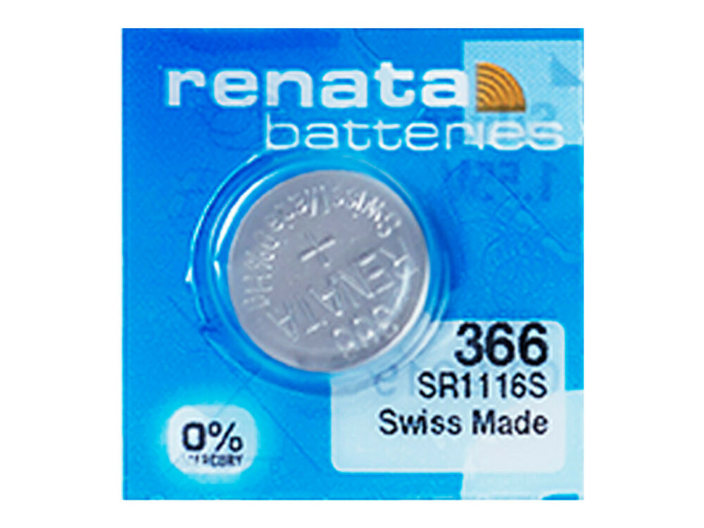 Renata 366 Pila Batteria Orologio Mercury Free Silver Oxide SR1116S Swiss 1.55V_main_foto