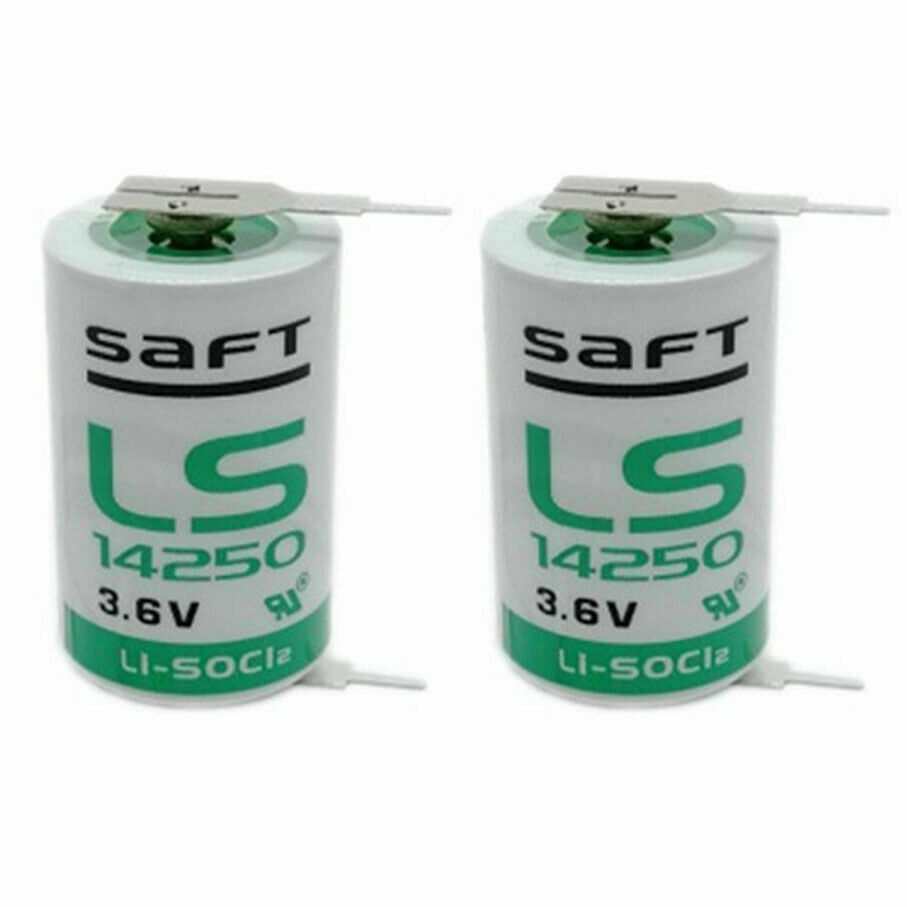 2 x Saft LS14250 Pila Batteria Lamelle 1/2 AA 3,6V Li-SoCl2 1200mAh Antifurto_main_foto
